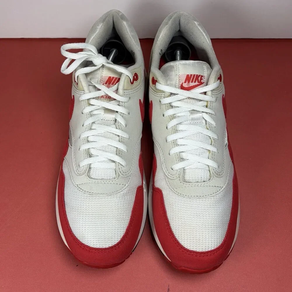 Nike Air Max 1 '86 OG Big Bubble Sz 12 White/Red Low Top Sneaker 2023 DQ3989-100